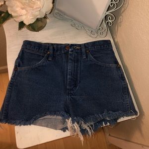 High Waisted Wrangler Shorts